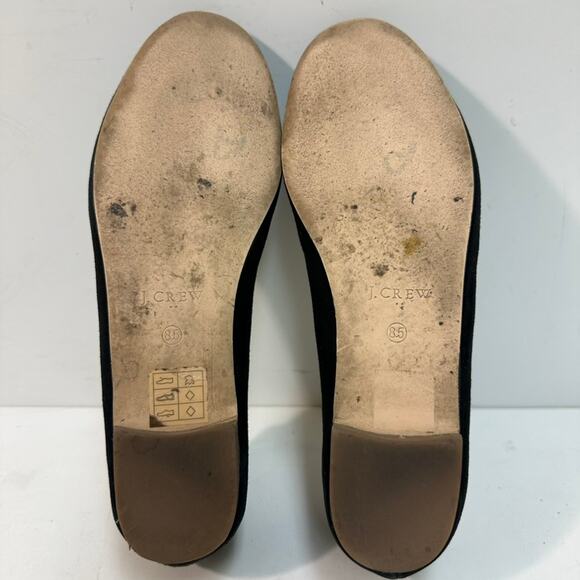 GOOD J. Crew Women's Black Suede Smoking Slipper Loafer Ballet Flat 8.5 - Picture 9 of 10